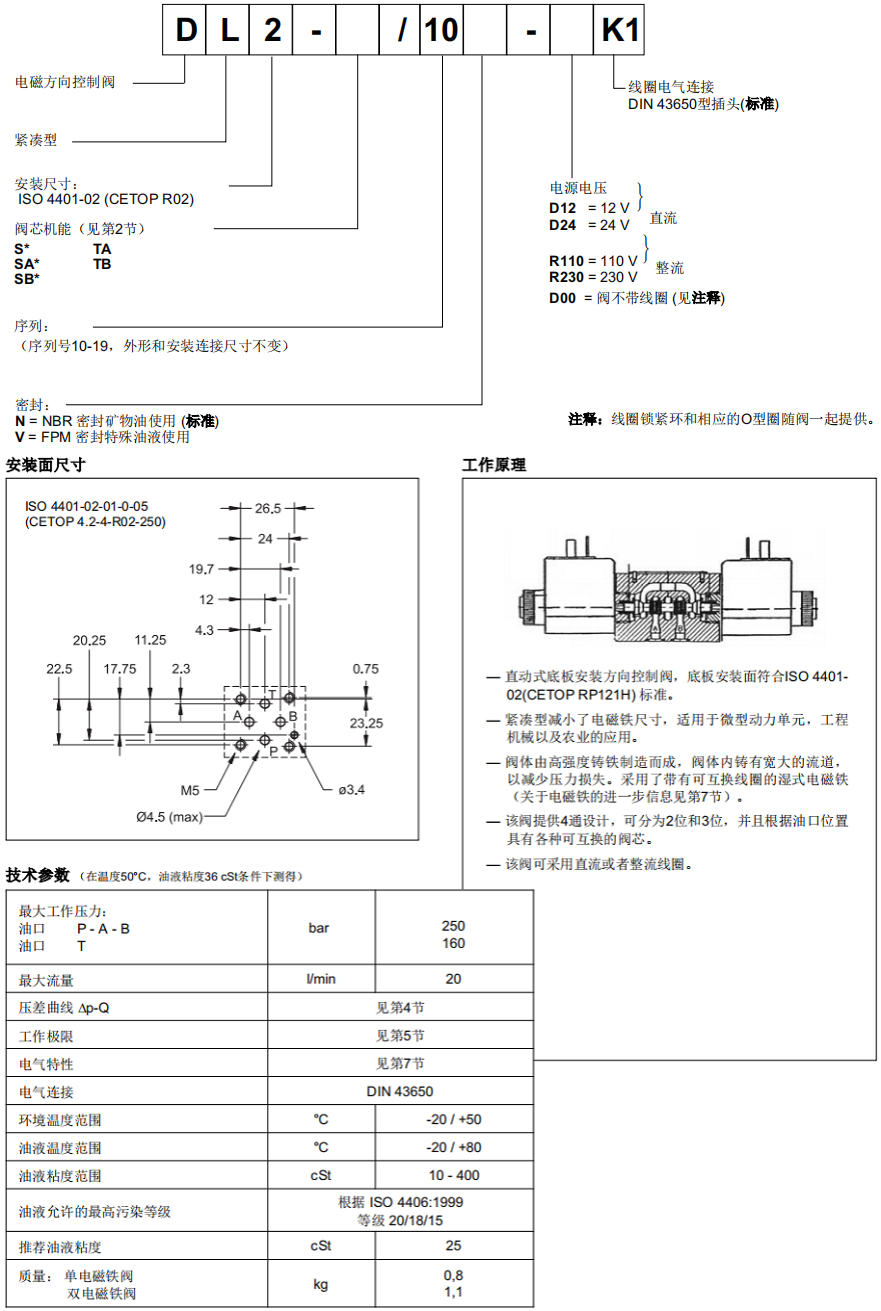 迪普馬DL2電磁換向閥